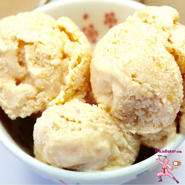 Japanese Peach Boy Ice Cream no-cook no-churn easy recipe easy ice cream recipe no-cook no-churn